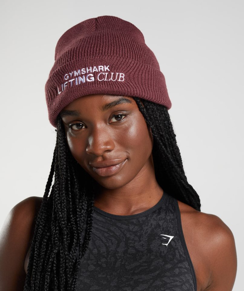 Gymshark Social Club Beanie Burgundy | NZ 8YZBDC